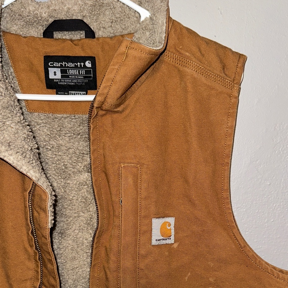 Carhartt Tan Fleece-Lined Vest - Picture 2 of 4